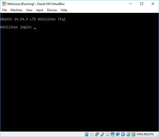 The VM should now boot to linux