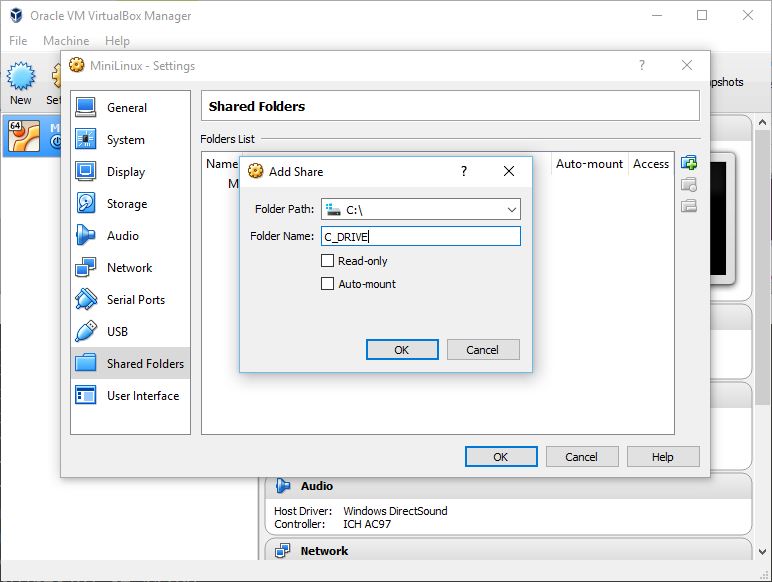 Insert values and click 'OK'